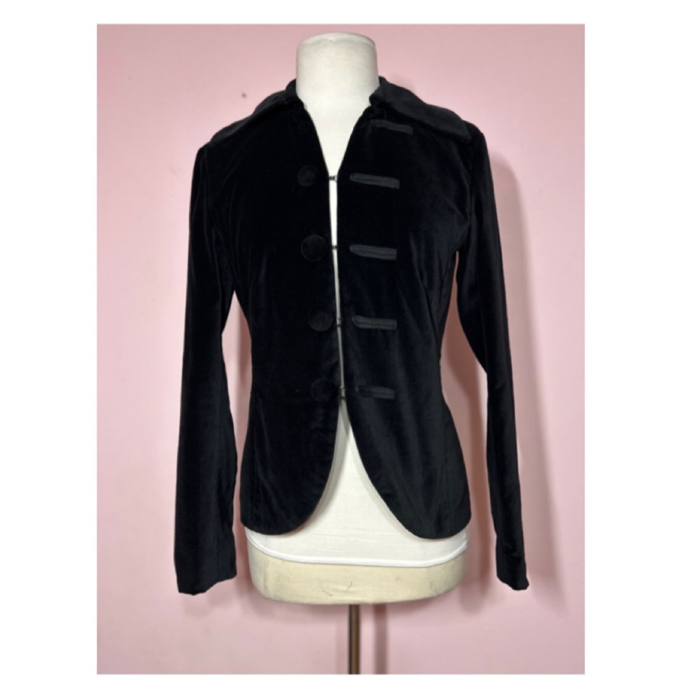 VINTAGE NEWPORT JEANSOLOGY VELVET BLACK BLAZER…Sz 6…